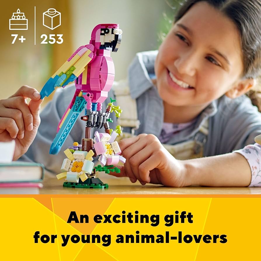 LEGO Creator 3-in-1 Exotic Pink Parrot - Transforming Toy Set
